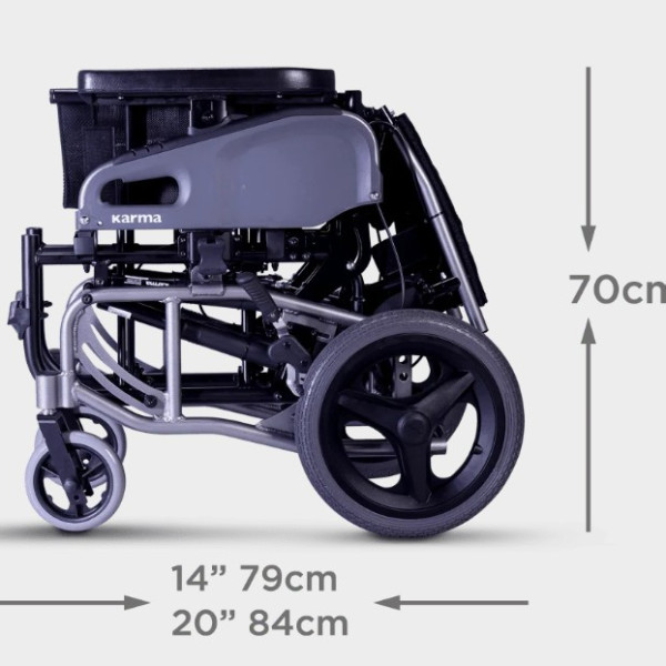 Manual Tilt-in-Space Wheelchair - Karma VIP 2 Transit EQ7306